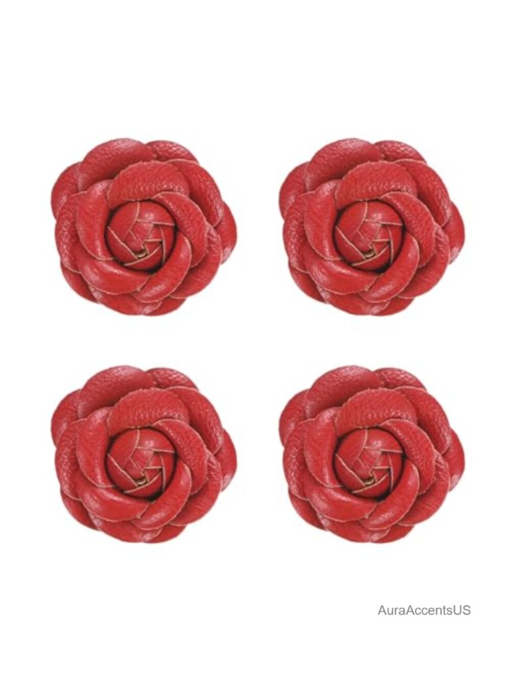 Faux Leather Rose Shoe Clips, Removable Flower Shoe Charm for Women Dress Heels